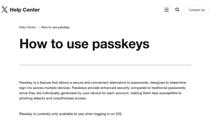 华安苹果维修店铺分享iOS用户如何通过通行密钥(Passkey)登录 