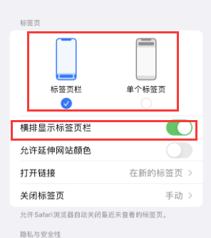 华安iPhone授权维修分享Safari浏览器如何切换标签栏位置 